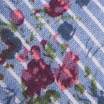 Flower Grenade Tie + Tie Clip // Blue