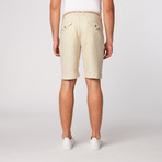 Linen Blend Dress Shorts // Natural (38)