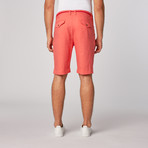Linen Blend Dress Shorts // Coral (40)