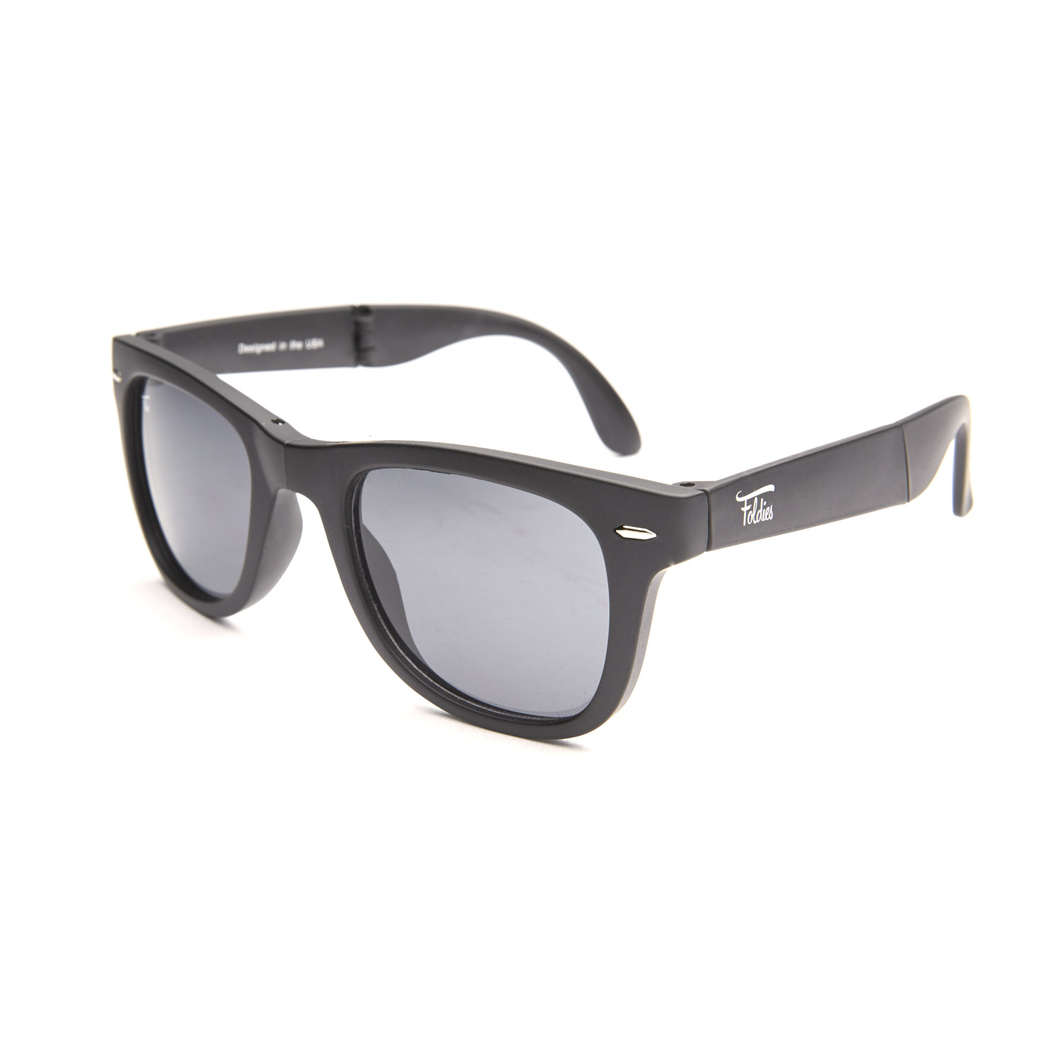 Sunglasses // Matte Black + Black Lens - Foldies - Touch of Modern