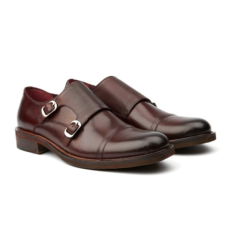 The Mock Monk Strap Shoe // Burgundy (US: 7)