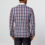 Scott Plaid Blazer // Navy + Red (US: 48R)