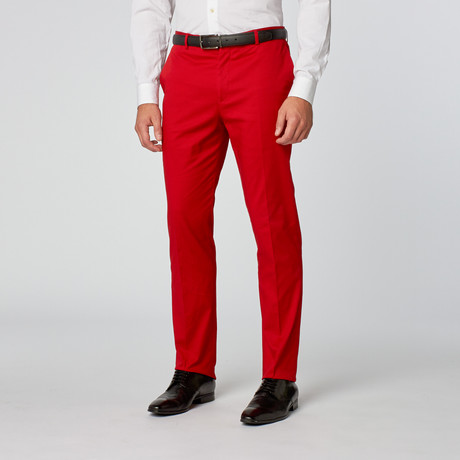 Stephen Twill Pant // Cranberry (28WX32L)