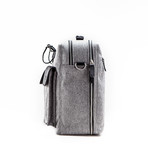 Milano Briefcase // Grey + Black