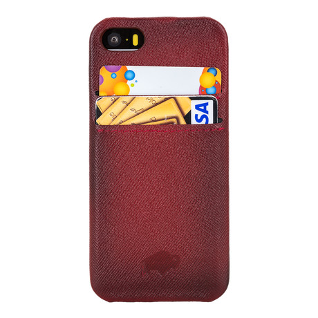 Snap-On Case + Card Slots // Jagged Red