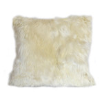 Medium Alpaca Suri Cushion (Ivory)