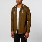 Molly Hooded Overshirt // Forest (L)