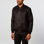Night Rider Mircro Suede Bomber // Black (M)
