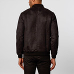 Night Rider Mircro Suede Bomber // Black (M)
