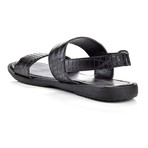 Maloney Croc Sling-Back // Black (US: 10.5)