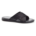 Milan Criss-Cross Slide // Black (US: 10.5)