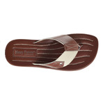 Mandell Perforated Thong Sandal // Brown (US: 10)