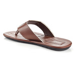 Mandell Perforated Thong Sandal // Brown (US: 8.5)