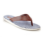 Henry Ferrera // Ocean Club Striped Thong Sandal // Brown (US: 7.5)