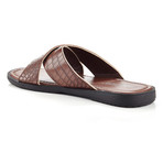 Milan Criss-Cross Slide // Brown (US: 10.5)