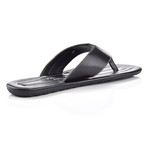 Mandell Perforated Thong Sandal // Black (US: 8)