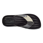 Mandell Perforated Thong Sandal // Black (US: 9.5)