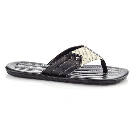 Mandell Perforated Thong Sandal // Black (US: 7.5)