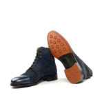 Suede Captoe Lace-Up Boot // Navy (Euro: 46)