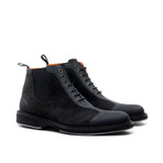 Perforated Toe Lace-Up Boot // Grey + Black (Euro: 46)