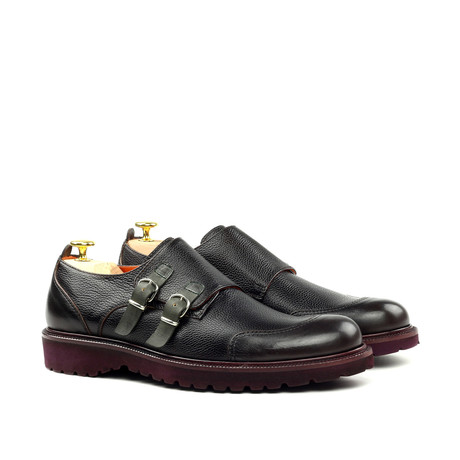 LORENS // Curved Cap Toe Monk // Dark Brown (Euro: 39)