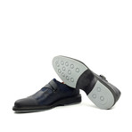 Cross Strap Cap Toe Monk // Navy + Black (Euro: 39)