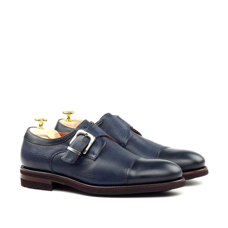 Single Strap Leather Monk // Navy (Euro: 39)