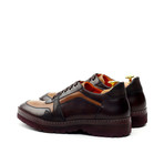 Color Blocked Leather Sneaker // Brown + Tan (Euro: 43)