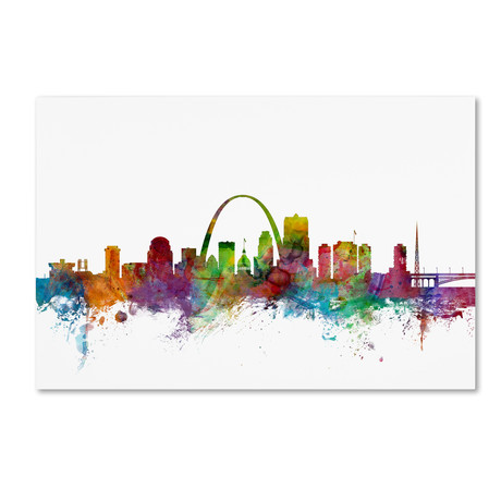 St. Louis Missouri Skyline (28"W x 18"H x 2"D)