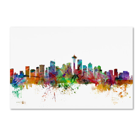 Seattle Washington Skyline (28"W x 18"H x 2"D)
