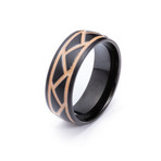 Glowing Rings // Weave // Black // Orange (Size 5)