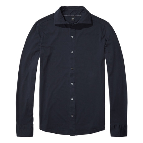 Clayton Button Up Shirt // Night Blue (S)