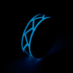 Glowing Rings // Weave // Chrome // White (Size 5)