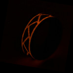 Glowing Rings // Weave // Black // Orange (Size 5)