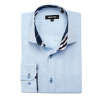 Corinthian Stripe Dress Shirt // Baby Blue (US: M/15.5R)