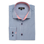 Jared Lang // Plaid Dress Shirt // Navy (US: S/15R)