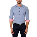 Jared Lang // Plaid Dress Shirt // Navy (US: S/15R)