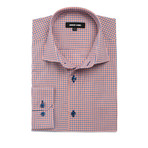 Mini-Plaid Dress Shirt // Blue + Orange (US: 2XL/17.5R)