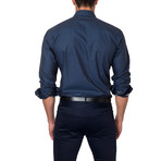 Micro-Check Dress Shirt // Navy (US: S/15R)