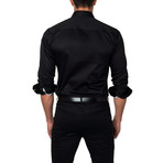 Classic Dress Shirt + Contrast Placket // Black (US: S/15R)