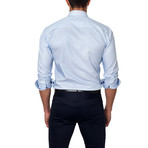 Stitched Lines Dress Shirt // White + Blue (US: S/15R)