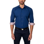 Classic Dress Shirt + Contrast Placket // Navy (US: S/15R)