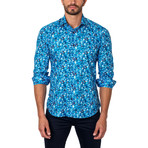 Paint Splatter Dress Shirt // Blue (US: S/15R)