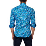 Paint Splatter Dress Shirt // Blue (US: S/15R)