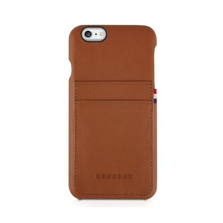 Leather Back Cover // Brown (iPhone SE)
