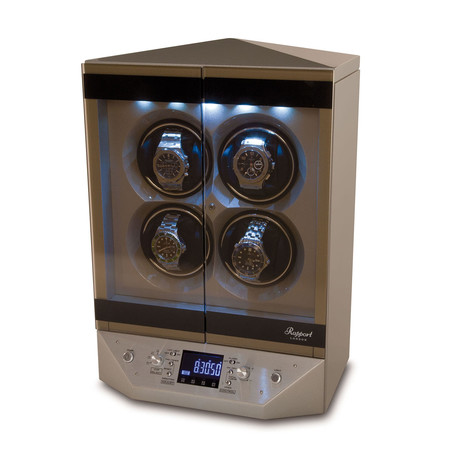 Templar Quad Watch Winder // Lacqued Silver