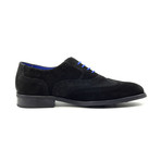 Rooster League // Suede Brogue Oxford // Black (Euro: 45)