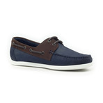 Nubuck Boat Shoe // Brown + Navy (US: 9)