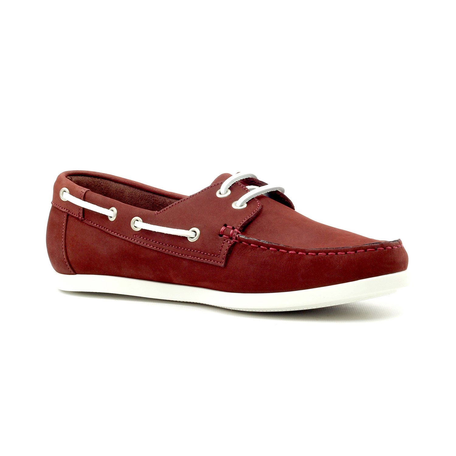 Nubuck Boat Shoe // Burgundy (US: 6) - Rooster League - Touch of Modern