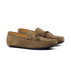 Suede Bow Driving Mocassin // Taupe (US: 6)